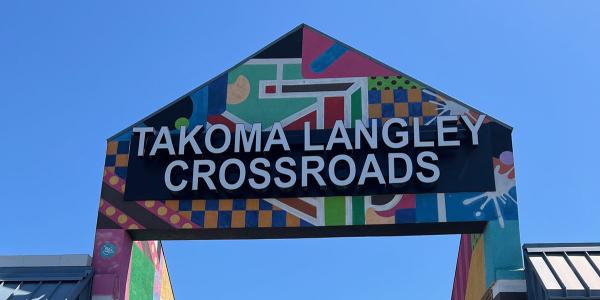Takoma Langley Crossroads colorful sign